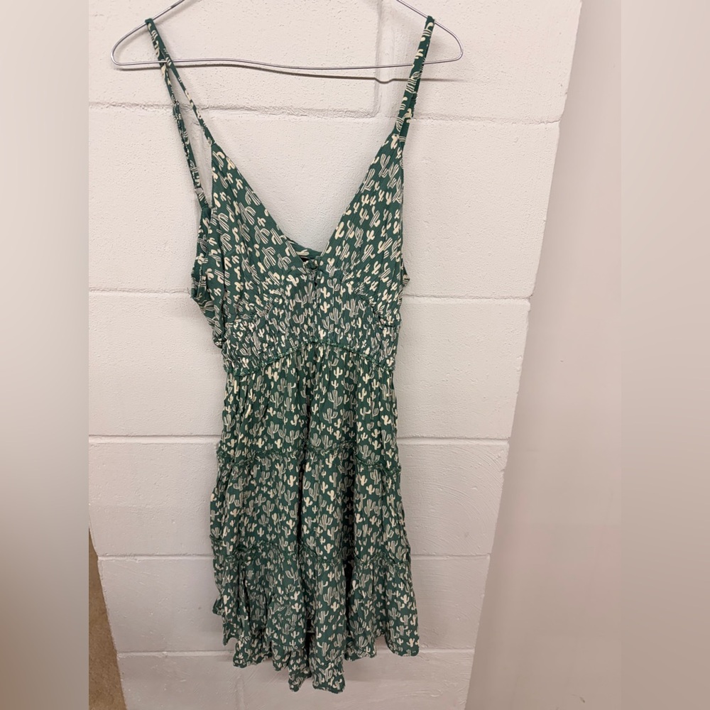 Angie Green Spaghetti Strap Floral Sundress